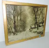 Allee im Winter by Lodewyk Franciscus Hendrick genannt Louis Apol, oil on canvas, sold Jun 2018