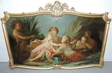 in der Art Pan und Syrinx by François Boucher, oil on canvas, sold Jun 2018