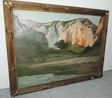 Badende in einer Felsenlandschaft by Louis Joseph Prat, oil on canvas, offered Jun 2018