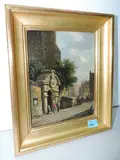 zugeschrieben Strasse in holländischer Stadt (Den Haag?) by Petrus Gerardus Vertin, oil on panel, sold Jun 2018