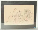 Strandszene by Bele Bachem, 1947, watercolor, sold Jun 2018