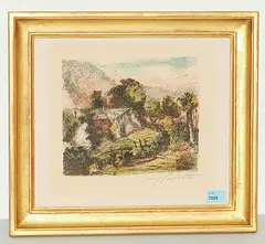 Schweizer Landschaft by Lovis Corinth, 1923, color lithograph, sold Jun 2018