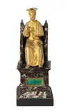 Italien, 19.Jh by Thronende Figur, bronze, sold Jun 2018