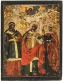 Wohl Bulgarien, datiert 1749 by 3 hll. Märtyrerinnen, tempera, sold Jun 2018