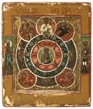 Russisch, um 1800 by Christus das allsehende Auge, tempera, sold Jun 2018