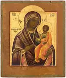 Russisch, Mitte 19.Jh by Gottesmutter Iwerskaja, tempera, offered Jun 2018