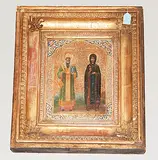 Russisch, Ende 19.Jh by Heiligenikone mit Rahmen, tempera, sold Jun 2018