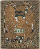 Russisch, 18./19.Jh by Metallikone "Gastmahl Abrahams", bronze, sold Jun 2018