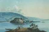Der Bielersee mit der St. Petersinsel by Johann Joseph Hartmann, gouache, sold Jun 2018