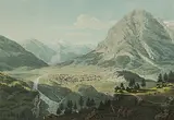 Ansicht der Gegend von Glarus by Heinrich Keller, etching, offered Jun 2018