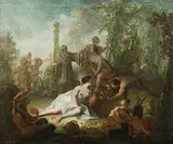 Bacchanale by Johann Heinrich Keller, oil on canvas, offered Jun 2018