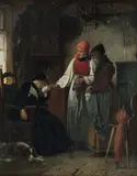 Tröstende Worte by Benjamin d.Ä. Vautier, oil on panel, offered Jun 2018