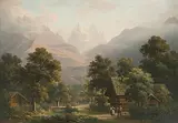 Zugeschrieben Das Haslital mit Well- und Wetterhorn by Anton Winterlin, oil on canvas, sold Jun 2018