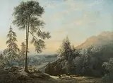 Fuchsjagd im Spätherbst bei Rauhreif, 1846 by Ulrich, Johann Jakob Ii., oil on canvas, offered Jun 2018