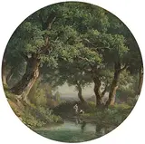 Landschaft in der Umgebung von Jussy by Jean Philippe George, oil on paper, offered Jun 2018