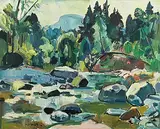 Sommertag am Wissbach, um 1955 by Carl Walter Liner, oil on canvas, sold Jun 2018