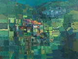 Le moulin de la meuniére", 1963 by Ernst Georg Heussler, oil on canvas, sold Jun 2018