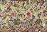 Zwei Vasen mit Blumen, 1962 by Walter Arnold Steffen, oil on board, offered Jun 2018