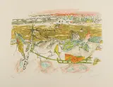 Schlittenfahrt am Stadtrand by Alois Carigiet, 1964, color lithograph, sold Jun 2018