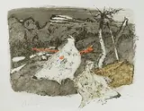 Schneehühner by Alois Carigiet, 1968, color lithograph, sold Jun 2018