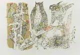Die graue Volière by Alois Carigiet, 1969, color lithograph, sold Jun 2018