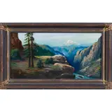 Untitled by Pacific Northwest Mountain Landscape, oil on board, sold Jun 2023