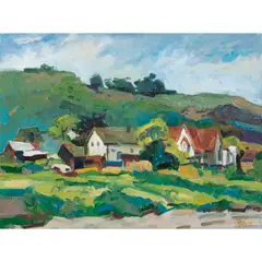Pescadero by Pamela Glover, 1991, oil on canvas, sold Jul 2023