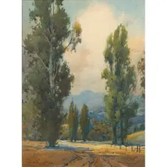 Path to the Foothills by Percy Gray, 1921, watercolor, sold Jul 2023