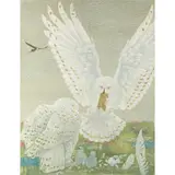Tundra Series: Snowy Owls," 1978/79 by Janet Turner, linocut and serigraph, sold Jul 2023
