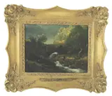 river view by Andreas Achenbach, oil on canvas, sold May 2026