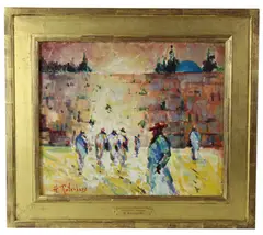 Western Wall by Harold Rotenberg, oil on canvas, sold May 2026