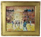 Western Wall by Harold Rotenberg, oil on canvas, sold May 2026