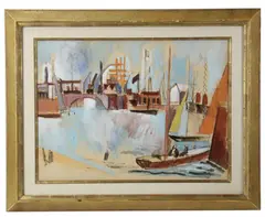 titled "Au Quai by Jean Dufy, watercolor, sold May 2026