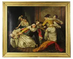 Blind Man's Bluff by George A. Beigel, oil on canvas, sold May 2026
