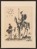 Don Quixote by Pablo Picasso, 1955, Lithograph, sold Jan 2025