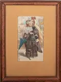 Standing Woman by George Scharf, Watercolor and Ink on Paper, sold Jan 2025