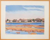 North Harbor Rye by Diane Giambo LoRusso, Oil Pastel on Paper, sold Jan 2025