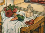 Kitchen Still Life Scene by Vivian Gorden, Oil on Canvas, sold Jan 2025