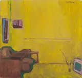 Abstracted Interior Scene by Robert O'Meara, Oil on Canvas, sold Jan 2025