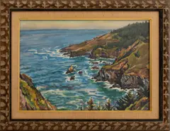 Along the Pacific Coast by Joseph Margulies, Watercolor on Paper, sold Jan 2025