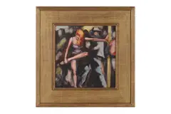 Untitled by Mark Pearson, oil on panel, offered Jan 2023
