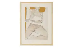 Untitled by John Emanuel, ink and wash on paper, offered Jan 2023