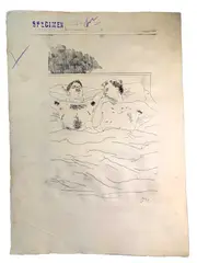 Untitled by David Hockney, pencil, offered Jan 2023