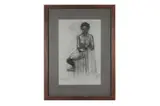 Untitled by Malcolm Ludvigsen, charcoal, offered Jan 2023