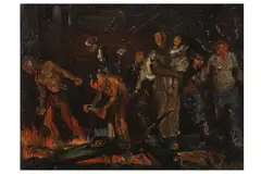 Untitled by Constantin Meunier, oil on canvas, offered Jan 2023