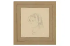 Untitled by Constantin Hansen, pencil on paper, offered Jan 2023