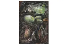 Untitled by Graham Crowley, charcoal and pastel, offered Dec 2022