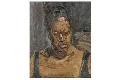 Untitled by Peter Clossick, oil on panel, offered Dec 2022