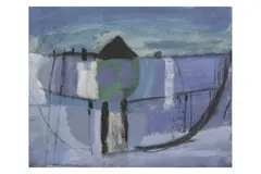 Untitled by Padraig Macmiadhachain, acrylic on card, offered Dec 2022