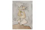 Untitled by Desmond Morris, watercolour, offered Dec 2022